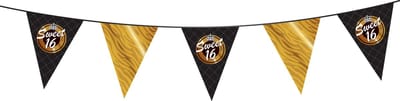 Haza Original Vlaggenlijn Zwart/ Goud ''sweet 16'' 10 M