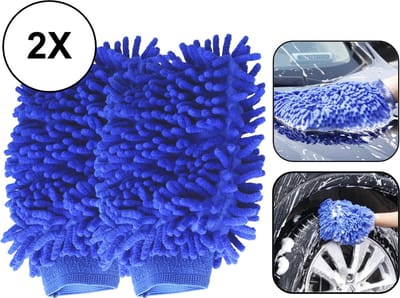 2x PD® - Autowashandschoen Microvezel - Washandschoen - Autowas - Microvezel doekjes - Microvezel doek