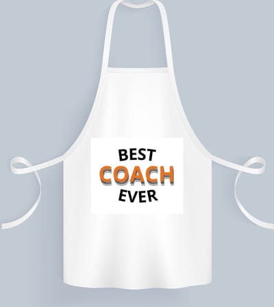 Akyol - best coach ever Keukenschort - Coach - een coach - sport - verjaardagscadeau - klein cadeautje - kado - gift - 82 bij 71 cm