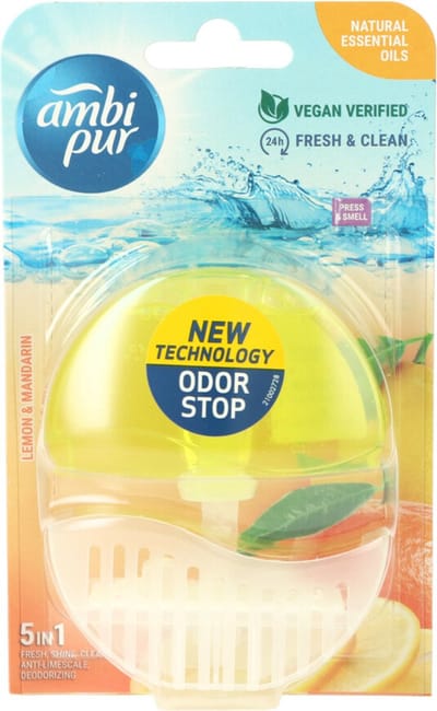 6x Ambi Pur Toiletblok Starterkit 5in1 Lemon & Mandarine