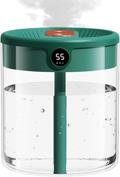 Luchtbevochtiger - Vernevelaar Kamer - Comfort Verhogend - Dubbele Spray Technologie - 2L Tank Capaciteit - Groen