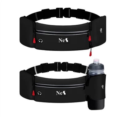 NeS Marathon - Hardloop gordel - Running belt - Sport heuptas - Hardloop Heuptas - Sport Heupband -Zwart - Hardloopband - Sportband - Hardloop riem - Hardloop accessoires - Hardloopband Telefoonhouder