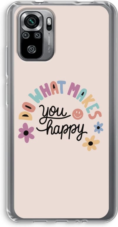 Case Company® - Hoesje geschikt voor Xiaomi Redmi Note 10S hoesje - Happy days - Soft Cover Telefoonhoesje - Bescherming aan alle Kanten en Schermrand