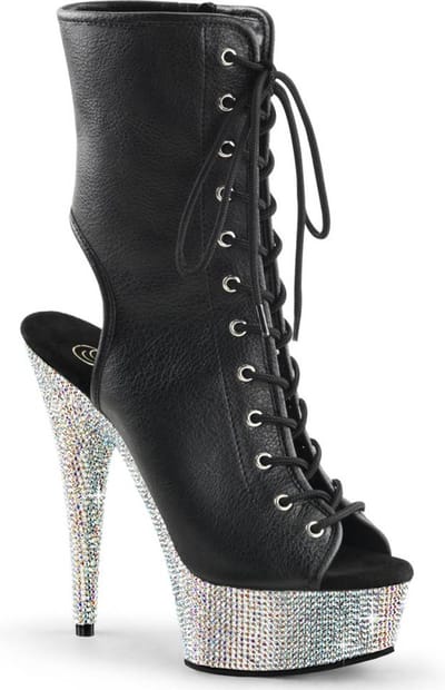 Pleaser - BEJEWELED-1016-6 Plateau Laarzen - US 6 - 36 Shoes - Zwart