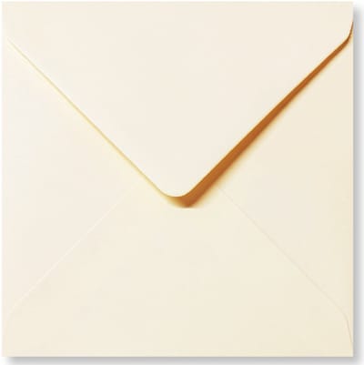 Cards & Crafts 25 Vierkante Enveloppen - Crème - 13x13cm - 110 g/sm
