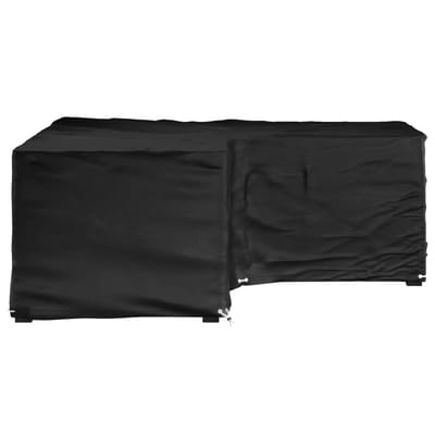 vidaXL - Tuinmeubelhoezen - met - 12 - oogjes - L-vormig - 185x185x70 - cm