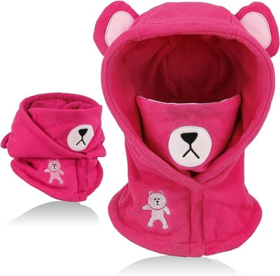 Thermische Fleece Balaclava met Dierenprint voor Kinderen - Multifunctionele Winddichte Ski Masker, Warme Hoed en Nekwarmer voor Jongens en Meisjes