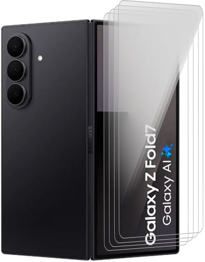 Screenprotector geschikt voor Samsung Galaxy Z Fold 7 - 4x Glas Screen Protector