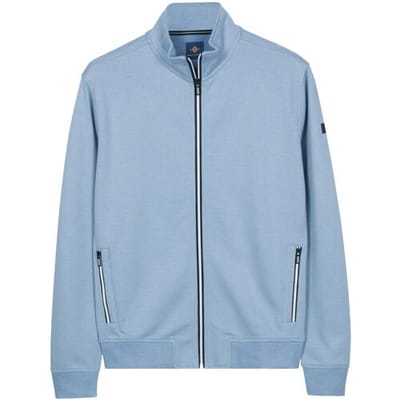 Baileys Vest Sweat Texture Zip Yarn Dyed Jacquard Interlock Riviera Blue / male