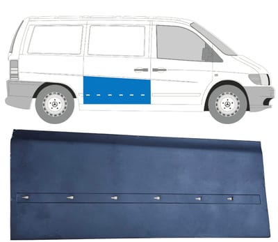 Interne reparatie achterste deuren voor Mercedes Vito I W638 1996-2003 / Rechts