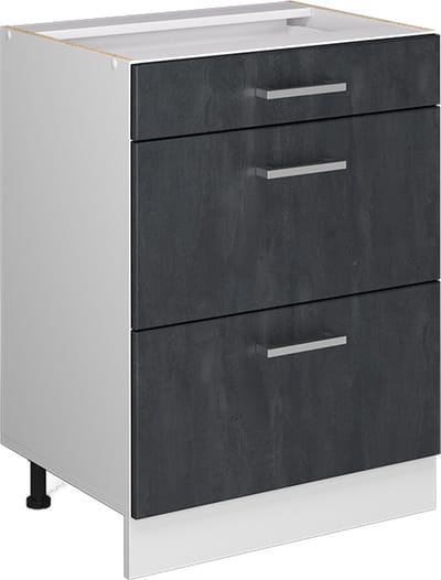Vicco R-Line Keukenonderkast – 60 cm zonder werkblad Zwart beton