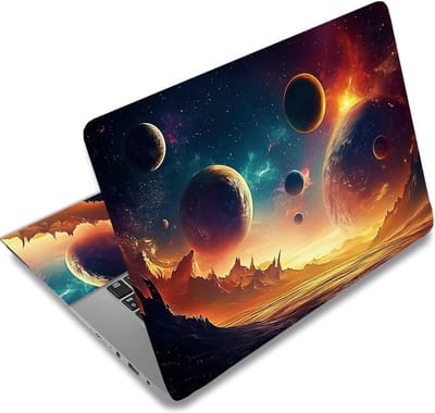 Laptop Skin Sticker - Notebook Folie - Persoonlijk Ontwerp - Universeel Herbruikbaar - 12-156 inch - Sci-Fi Planeet