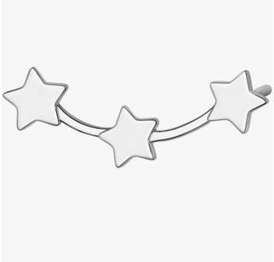 Kleine sterretjes oorbellen | zilver gekleurd