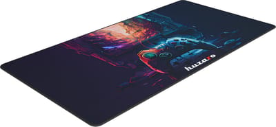 Huzaro XXL Gaming Muismat 80x40 cm – Antislip – Waterafstotend – Stiknaden – Voor Optische & Laser Muis