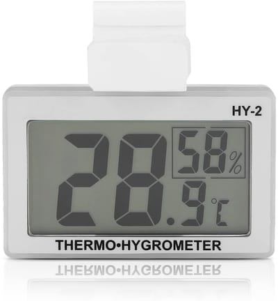 Cosensi - Mini hygrometer thermometer - Digitale temperatuur en vochtigheid monitor - Waterbestendig - LCD-display met achtergrondverlichting - Ges...
