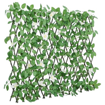 vidaXL - Kunstplant - klimop - op - latwerk - 5 - st - uittrekbaar - 186x30 - cm - groen