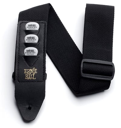 Ernie Ball 4039 Polypro Gitaarband met Plectrumhouder Zwart