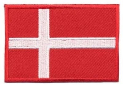 Patch - Strijkembleem - Deense vlag - 7 x 4,5cm
