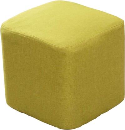 Hocker - Voetenbankje Poef - Ontspannen Zitten - Massief Houten Poot - 29 x 29 cm - Paars