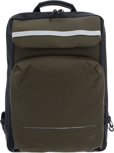 JOST Vrije tijd rugzak Rugzak met laptopvak Aalborg Daypack Backpack Black Olijfgroen