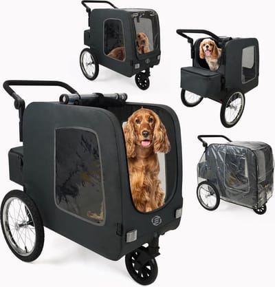 Equivera Hondenbuggy - Honden Buggy - Hondenbuggy's - Hondenbuggy All Terrain - Hondenbuggy Comfort - Hondenwagen - Kinderwagen voor Hond - Kinderwagen voor Honden