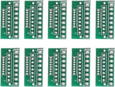 10 Stuks 1.27mm 2.0mm 2.54mm 8-Pins 3-Rij 24-Gat Adapterkaart, Draadloze Module Connector, Compact en Duurzaam, Eenvoudig te Installeren voor Draadloze Modules en Elektronische Toepassingen