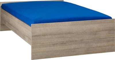 Bedframe 120x200 - Donker Grijs Hout - Budel