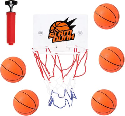 Complete Set van 7 Stuks Mini Basketballs met Suction Cup en Pomp - Perfect Speelgoed voor Badkamer en Cadeau voor Kinderen en Volwassenen
