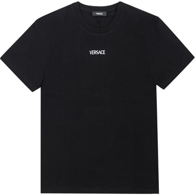 VerSace Men S Logo Embroidery T ShirT 1013944 1a16455 1b000 1013944 1A16455 1B000 (L) black
