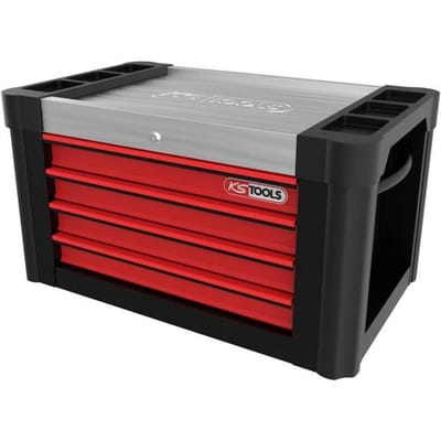 KS TOOLS PERFORMANCEplus P10TC ZWART/ROOD Werkplaatswagenopzet met 4 laden - 873.0004