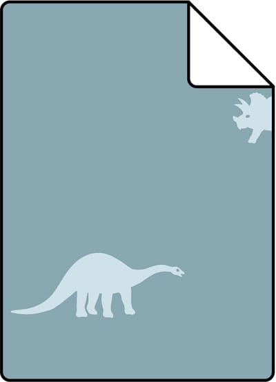 Proefstaal ESTAhome behang dinosaurussen lichtblauw - 26.5 x 21 cm - 131803-S