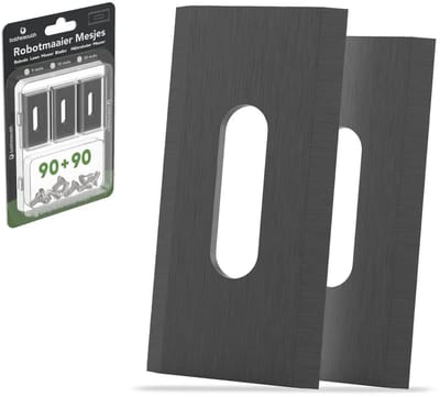 To the South® Universele Endurance Robotmaaier Mesjes geschikt voor o.a. Gardena, Husqvarna, McCulloch, Yard Force, Segway, Garden Feelings, Cramer, Ferrex & Florabest - Black Coated - 90 Stuks