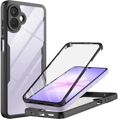Hoesje geschikt voor Samsung Galaxy A07 4G - Techsuit ColorVerse 360 Case met Screenprotector - Zwart