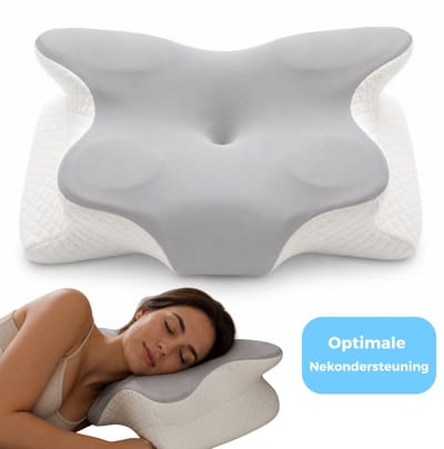Nextora Hoofdkussen - Vlinderkussen - Kussen - Ergonomisch Kussen - Anti Snurk Kussen - Voor Rug, Buik en Zijslapers