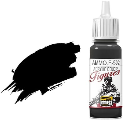 AMMO by Mig Jimenez Hobbyverf Acrylverf - MIG F502 Outlining Black - Acryl Verf flesje - 17 ml