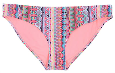 Kleurrijke slipjes, het onderdeel van een dameszwempak, zwembad, strand, bikini