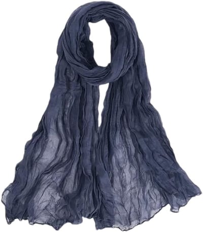 Dames Sjaal - Hoofddoek omslagdoek - Dagelijks gebruik - Linnen katoen mix - 90 x 180 cm - Effen