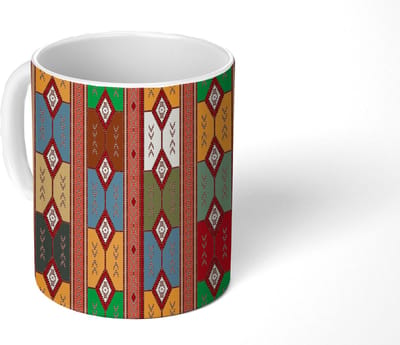 Mok - Koffiemok - Geometrie- Patronen - Zuid-Amerika - Mokken - 350 ML - Beker - Koffiemokken - Theemok