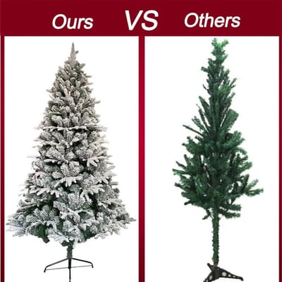 Slanke kunstkerstboom met sneeuweffect – - – Herbruikbare PVC-kerstboom, ruimtebesparend eenvoudig - Medahomestore