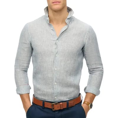 Superdry Vacation Linnen LS Overhemd Heren - Maat L