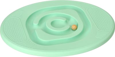 Playos® - Balansbord - Doolhof - met 5 Balletjes - Mint - tot 90 kg - Plastic - Antislip - 46.5 cm x 36.5 cm - Kinderen en Volwassenen - Wiebelbord Peuters - Balanceerbord - Balance Board - Montessori Speelgoed