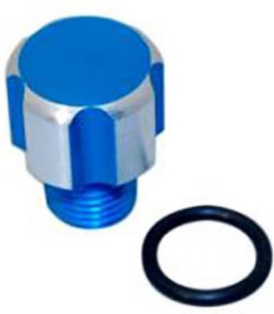 oliepeil dop een voor derbi 50 motorfiets motor euro2 m16 steek 1,5 / blauw en aluminium nieuw