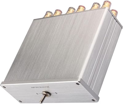 Geluidsselector Box - Audio Switcher - HIFI Geluid - 2 In 1 Uit - 19 cm Breed - Zilver