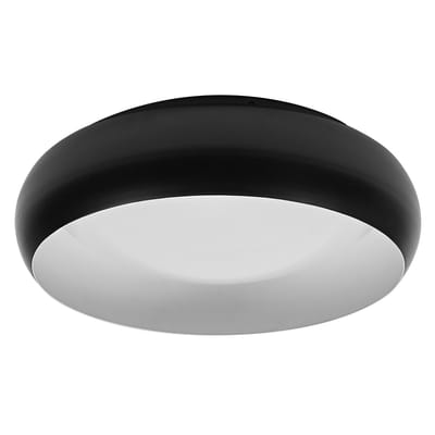 OSRAM ORBIS Livia LED plafondlamp met metalen ring, zwart en wit, 16W, 1000lm, 3000K, 300mm, 830 vriendelijk warm wit, dimbaar in 3 niveaus door te klikken, IP20, inclusief montageschroeven en pluggen