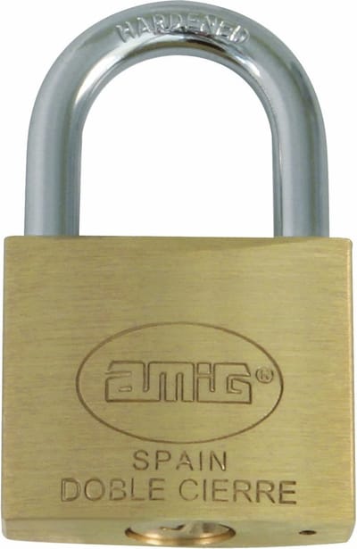 Amig Hangslot met 2 sleutels - 70 mm - messing - kofferslot