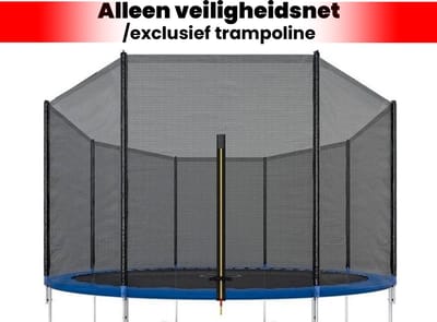 Viking Sports - Veiligheidsnet trampoline - 305 cm - buitenzijde - geschikt voor 8 palen