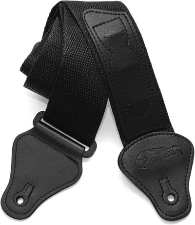 Nylon Gitaarband voor Akoestische, Klassieke, Elektrische en Basgitaren - Zwart
