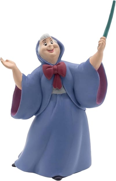Bullyland 12359 – Speelfiguur Disney Assepoester met Feeën-Moeder – levensecht en detailrijk vormgegeven – ideaal als taartfiguur, verzamelobject of klein cadeautje voor kinderen vanaf 3 jaar