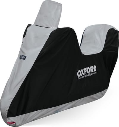 Scooterhoes - Motorhoes - Buitenhoes - Oxford Aquatex hoes met windscherm en koffer - Afmetingen: 203 x 83 x 184cm (l x b x h)