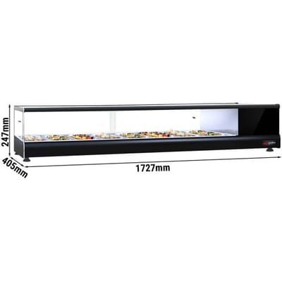 GGM Gastro Tapas-Kühlvitrine PREMIUM - 8x GN 1/3 - Schwarz